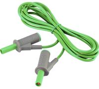 Cordon de mesure de sécurité[Banane mâle 4 mm -Banane mâle 4 mm ] Ultra flexibles 2.00 m vert MSB-501 10 A