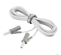 Voltcraft Câble de mesure de sécurité MSB-501 très flexible fiche à lamelles 4 mm 5 m blanc 10 A