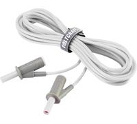 Cordon de mesure de sécurité[Banane mâle 4 mm -Banane mâle 4 mm ] Ultra flexibles 5.00 m blanc MSB-501 10 A