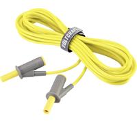 Cordon de mesure de sécurité[Banane mâle 4 mm -Banane mâle 4 mm ] Ultra flexibles 5.00 m jaune MSB-501 10 A