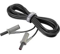 Cordon de mesure de sécurité[Banane mâle 4 mm -Banane mâle 4 mm ] Ultra flexibles 5.00 m noir MSB-501 10 A