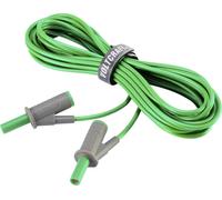 Cordon de mesure de sécurité[Banane mâle 4 mm -Banane mâle 4 mm ] Ultra flexibles 5.00 m vert MSB-501 10 A