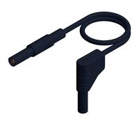 Cordon de mesure de sécurité SKS Hirschmann MLS WG 100/1 sw [Banane mâle 4 mm - Banane mâle 4 mm] 1.00 m noir 1 pc(s)