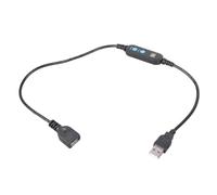 Cordon de minuterie USB préréglé de 1 à 30 minutes avec bouton de temps pour appareils électroniques à la maison, câble de minuterie réglable noir