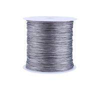 Cordon de Nœud Chinois en Nylon de 100 M X 0,8 Mm, Fil de macramé Gris pour Bracelets Tressés, Perles, Colliers, Artisanat en macramé, Carillon à Vent, Stores, Fabrication de