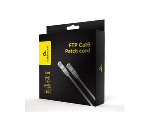 Cordon de Patch Gembird PPB6-30M Cat6 FTP Gris 30m, AWG26, Blindé, Connecteurs 8P8C 50u'', PVC, 250 MHz