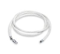 Cordon De Pendentif En Soie Satinée Blanche Pour Collier Pour Femmes Pour Hommes Adolescents Fermoir Pince De Homard En Argent Sterling .925 30 Pouces