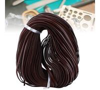 Cordon de perles, bande de cuir 100 m de long en cuir plat lacet de chaussure en cuir pour l'artisanat de bricolage pour les ateliers d'artisanat bijoux artisanat de(Café profond 3mm*1mm100m)