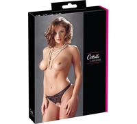 Lace String Perles noir M