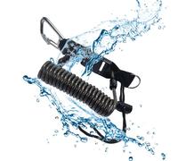 Cordon de plongée | Cordon à ressort de plongée | Cordons en acier inoxydable de 3,94 pouces - Sangle de sécurité sous-marine enroulée à libération rapide pour hibou, escalade, équipement de caméra