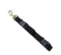 Cordon de plongée pour montage latéral BCD, support d'aileron avec boucle en laiton et sangle en nylon, cordon de levage à dégagement rapide pour organisation du matériel de plongée (noir)