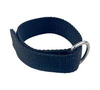 Cordon de plongée réglable en nylon haute résistance à la traction avec anneau en D en acier inoxydable 316 pour lampes de poche, appareils photo, 35 x 2,5 cm, noir