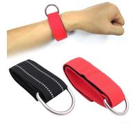 Cordon de poignet utilitaire pour plongeurs avec ajustement réglable et anneau en D en métal pour fixation d'outils ou d'appareils (rouge)