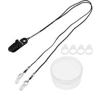 Cordon de Protection avec Clip Sécurisé pour Amplificateur Auditif | Nylon et Abs, Ajustement Léger, pour Seniors Actifs et Usage Quotidien en Noir
