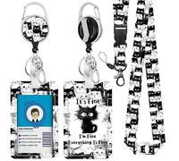 Cordon de protection vertical pour badge d'identité, porte-badge avec bobine rétractable, clip et porte-clés, coque de protection avec étiquette de nom pour étudiants, enseignants, infirmiers, femmes
