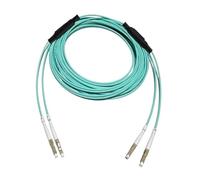 Cordon de raccordement à Fiber Optique blindé, 2 cœurs, 250m, 2C SM MM OM1 OM2 OM3, intérieur et extérieur LC SC FC St LSZH TPU FTTH Jumper 2 cœurs, 250mtr(LC-SC,2C Aqua OM3)