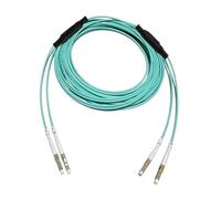 Cordon de raccordement à Fiber Optique blindé, 30m, 2 cœurs, 2C SM MM OM1 OM2 OM3, intérieur et extérieur LC SC FC St LSZH TPU FTTH Jumper 2 cœurs 30mtr(SC-FC,2C Aqua OM3)