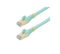 Cordon de raccordement CAT6a - 1,5 m - Sans crochet - Aqua - Cordon de raccordement - RJ-45 (M) pour RJ-45 (M) - 1.5 m - STP - CAT 6a - moulé, sans