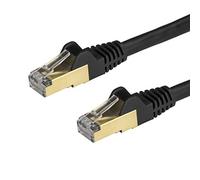 StarTech Cordon Ethernet CAT6A 7,5 m – Blindé (STP) 10 Gigabit RJ45 Sans crochet Noir