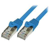 Cordon de raccordement F-UTP Cat.5e bleu - 5m