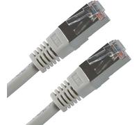 Cordon de raccordement LAN FTP, Cat.5e, RJ45 M - RJ45 M, 25 m, protégé, gris, économique