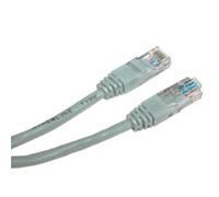 Cordon de raccordement LAN UTP croisé, Cat.5e, RJ45 M - RJ45 M, 5 m, non blindé, croisé, gris, pour connecter 2 PC Logo blister