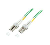 - Cordon de raccordement - LC multi-mode (M) pour LC multi-mode (M) - 1 m - fibre optique - duplex - 50 / 125 microns - OM5 - sans halogène - citron