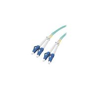 - Cordon de raccordement - LC multi-mode (M) pour LC multi-mode (M) - 1 m - fibre optique - simplex - 50 / 125 microns - OM3 - turquoise