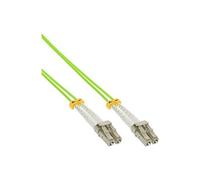 InLine Cordon de raccordement 88542Q LC-LC multi-mode duplex 2 m OM5 50/125 µm vert sans halogène