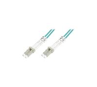 DIGITUS - Cordon de raccordement - LC multi-mode (M) pour LC multi-mode (M) - 7 m - fibre optique - 50 / 125 microns - OM3 - sans halogène - turquoise