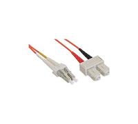 - Cordon de raccordement - LC multi-mode (M) pour SC multi-mode (M) - 0.5 m - fibre optique - duplex - 50 / 125 microns - OM2 - sans halogène -