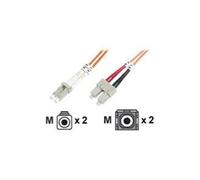 - Cordon de raccordement - LC multi-mode (M) pour SC multi-mode (M) - 1 m - 1 m - fibre optique - 50 / 125 microns - OM2 - sans halogène - orange