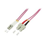 LogiLink FP4LS15 fibre optique FO Câble de raccordement 15.00 m violet 50/125 µ Multimode OM4