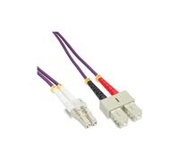 - Cordon de raccordement - LC multi-mode (M) pour SC multi-mode (M) - 25 m - fibre optique - duplex - 50 / 125 microns - OM4 - sans halogène - violet