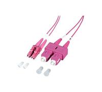 - Cordon de raccordement - LC multi-mode (M) pour SC multi-mode (M) - 3 m - fibre optique - duplex - 50 / 125 microns - OM4 - sans halogène - violet
