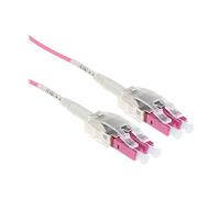 - Cordon de raccordement - LC/UPC multimode (M) pour LC/UPC multimode (M) - 0.5 m - 1.6 mm - fibre optique - duplex - 50 / 125 microns - OM4 - sans