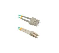 Qoltec 54348 câble de Fibre Optique 1 m LC/UPC SC/UPC OM4 Vert