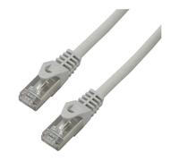 Cordon de raccordement - MCL - RJ-45 (M) - 30 cm - Paire torsadée (F/UTP) - CAT 6 - Gris