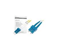 FO patch cord, duplex, LC to SC SM OS2 09/125 µ, 10 m