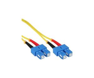 - Cordon de raccordement - mode unique SC (M) pour mode unique SC (M) - 0.5 m - fibre optique - duplex - 9 / 125 micromètres - OS2 - sans halogène -