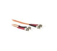 - Cordon de raccordement - multimode ST/PC (M) pour multimode ST/PC (M) - 1 m - fibre optique - 62,5 / 125 microns - OM1 - démarré, colonne montante
