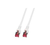 - Cordon de raccordement - RJ-45 (M) pour RJ-45 (M) - 0.25 m - SFTP - CAT 6 - démarré, sans halogène - blanc