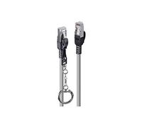 Lindy Câble réseau sécurisé Cat.6A S/FTP LSZH RJ45 1,5 m Gris