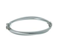 - Cordon de raccordement - RJ-45 (M) pour RJ-45 (M) - 1 m - 3.8 mm - U / FTP (Paire torsadée blindée) - CAT 6a - sans crochet, moulé, bloqué - gris,