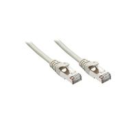 - Cordon de raccordement - RJ-45 (M) pour RJ-45 (M) - 1 m - paire torsadée écrantée (F/UTP) - CAT 5e - moulé, sans crochet, bloqué - gris