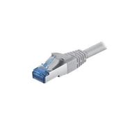 - Cordon de raccordement - RJ-45 (M) pour RJ-45 (M) - 1 m - pairs in metal foil (PiMF) - CAT 6a - sans halogène, moulé - gris