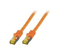- Cordon de raccordement - RJ-45 (M) pour RJ-45 (M) - 1 m - SFTP - CAT 7 - démarré, sans halogène, moulé - orange