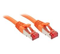 LINDY 47807 RJ45 Câble réseau, câble patch CAT 6 S/FTP 1.00 m orange avec cliquet d'encastrement