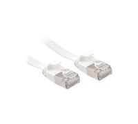 LINDY 47541 RJ45 Câble réseau, câble patch CAT 6a U/FTP 1.00 m blanc avec cliquet d'encastrement 1 pc(s)