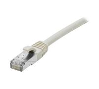 - Cordon de raccordement - RJ-45 (M) pour RJ-45 (M) - 10 m - SFTP - CAT 6a - sans halogène, sans crochet - gris